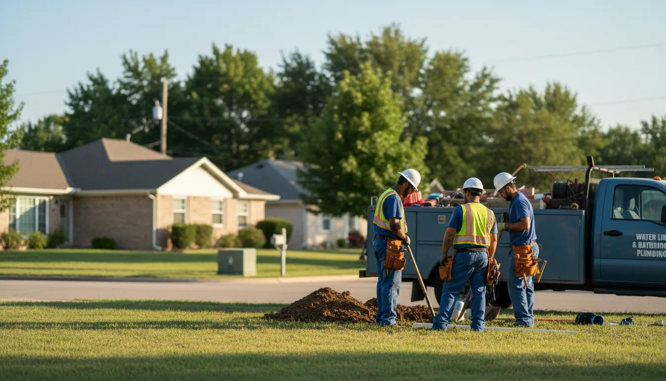 Residential water line and bathroom plumbing service in Strawn, IL